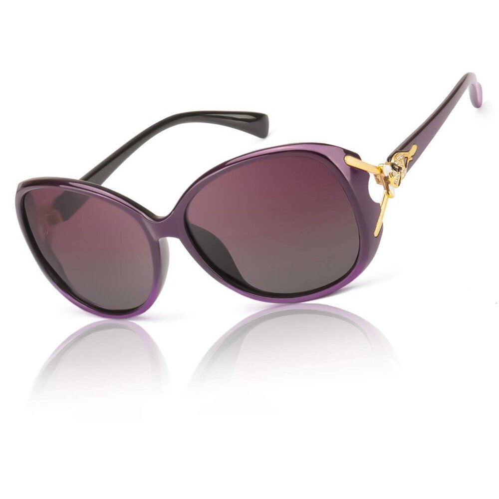 Oversized Polarized Sunglasses UV400 Protection Retro Style